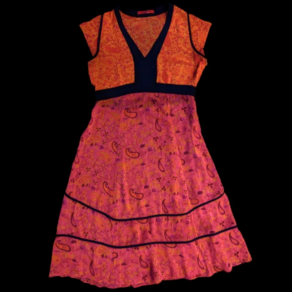 Narciso Rodriguez for Design Nation Bright Paisley Dress sz M - Picture 2 of 6